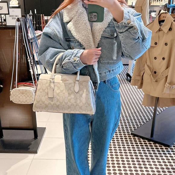 Coach Handbags - coach CH286 Large Darcie Carryall In Blocked Signature Canvas